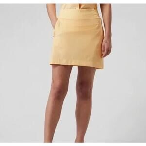 Athleta Women’s Brooklyn Mid Rise Golf Tennis Skort Luneria Yellow Sz 20